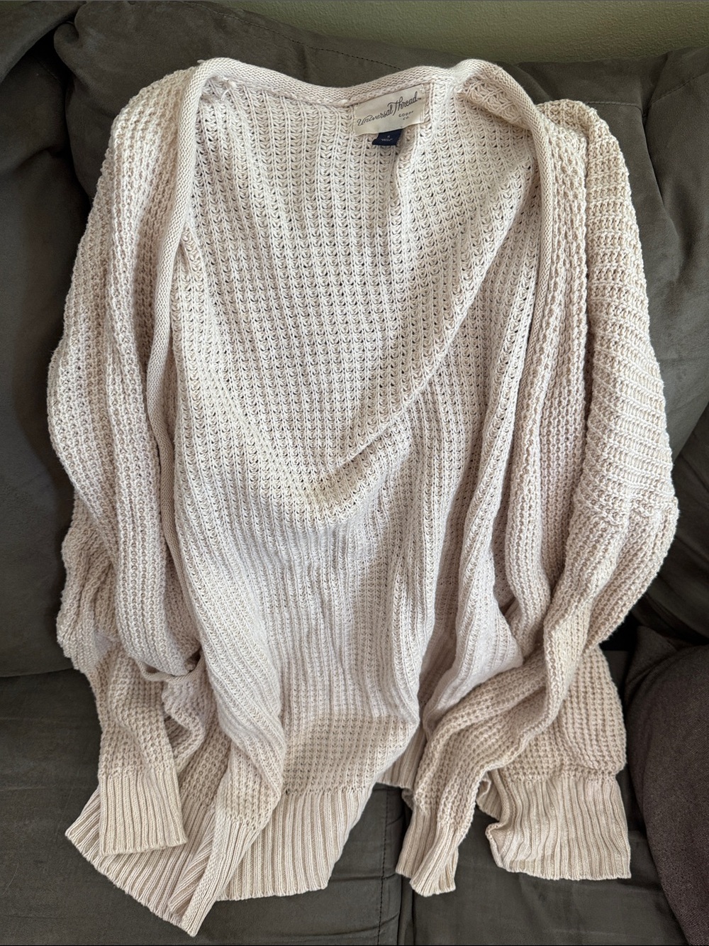 Universal Threads Open-Front Cream Cardigan Sweater